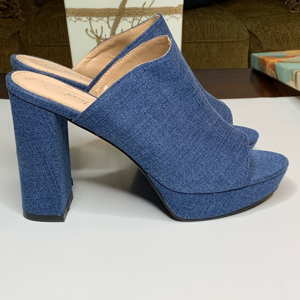 NASTY GAL denim shoes. Size 7